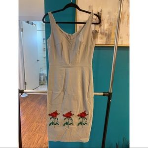 Tatyana Grey wiggle with Rose Border